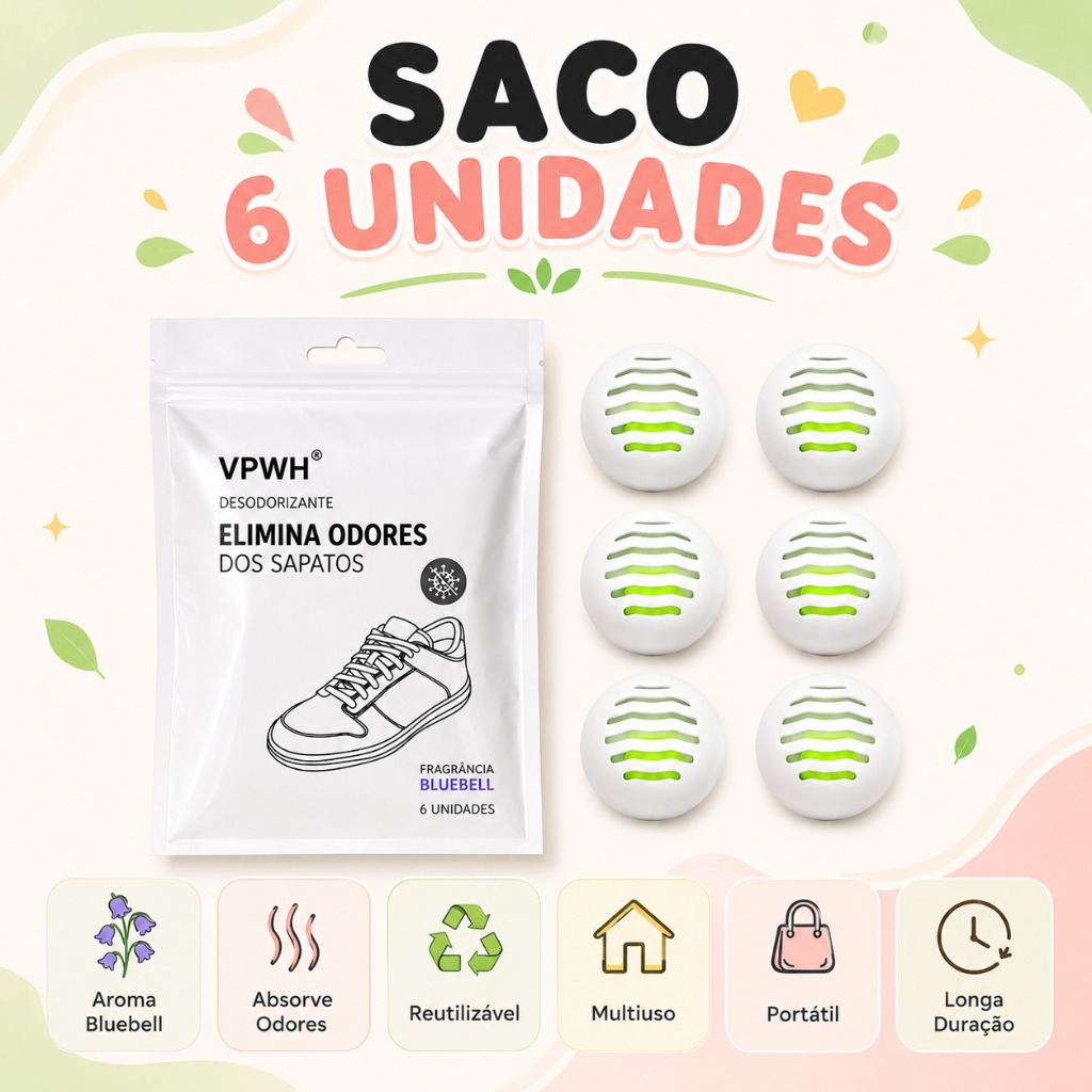 Aromatizador Para Sapatos Tênis E Botas Prevenir E Acabar Com Mau Cheiro Ou Perfumar Armários e Gavetas 6/12/18 un.