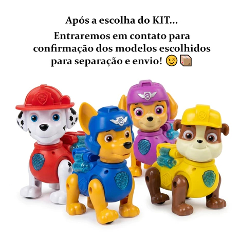 Brinquedo Robô Patrulha Canina com Som e Movimento e Luz Infantil