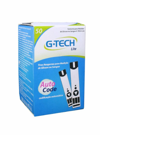 Kit 100 Tiras G Tech LITE para glicose — imagem 2 de 2