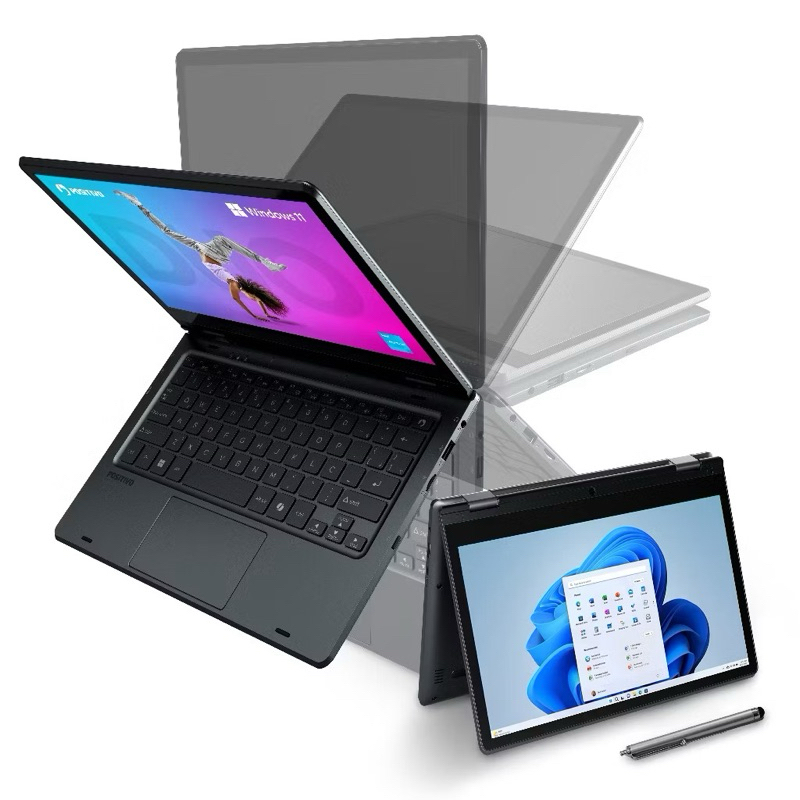 Notebook 2 em 1 positivo Duo Intel Celeron N4500 128GB W11 Home 11 HD IPS com Caneta