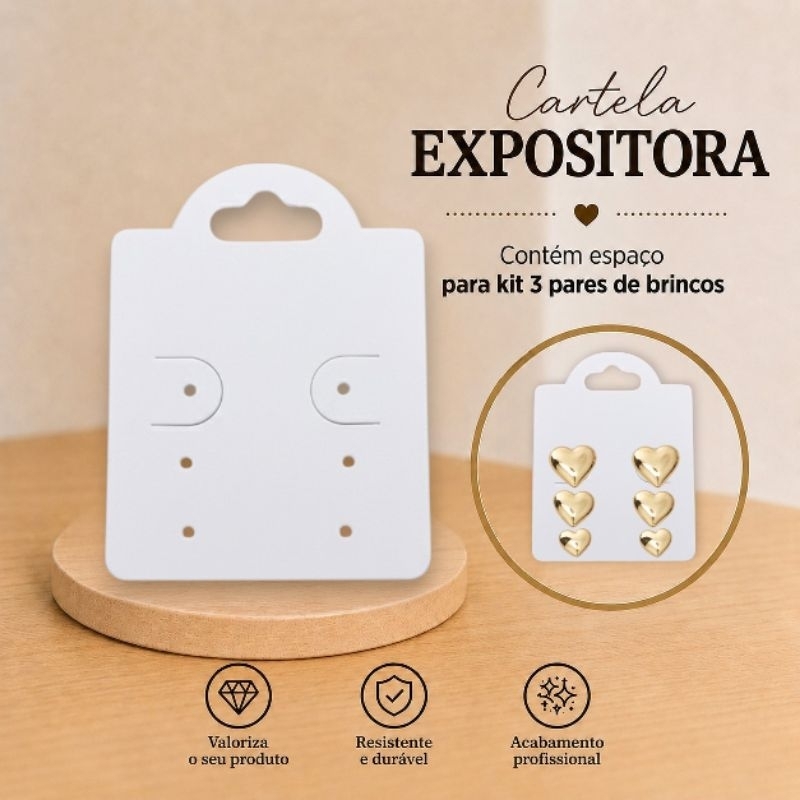 3000 CARTELAS TAG CADEADO PARA 3 PARES DE BRINCOS – EMBALAGEM E EXPOSITOR PARA JOIAS E BIJUTERIAS