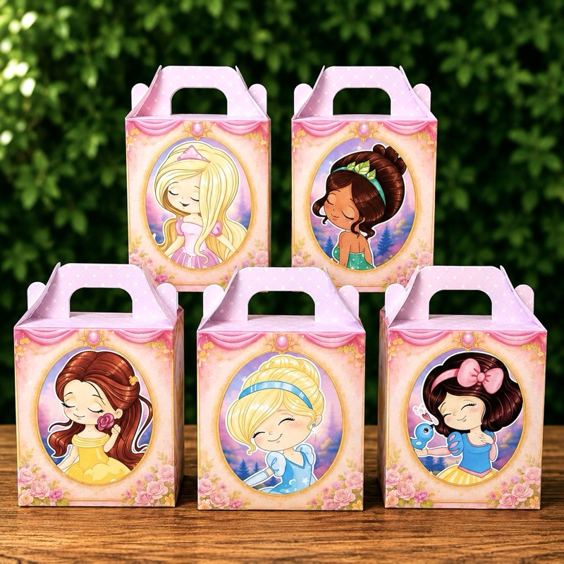 Personalizados PRINCESAS CUTE - CAIXA MALETINHA SURPRESA Pegue e Monte - 20 UNIDADES- Lembrancinhas para Festa