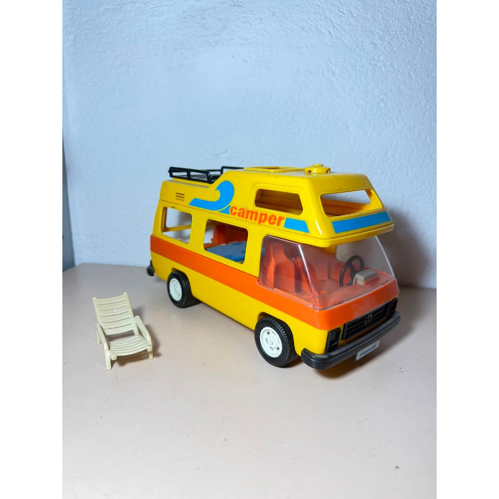 Miniatura Playmobil Camper Vintage 1977 Geobra Motorhome Kombi Antiga