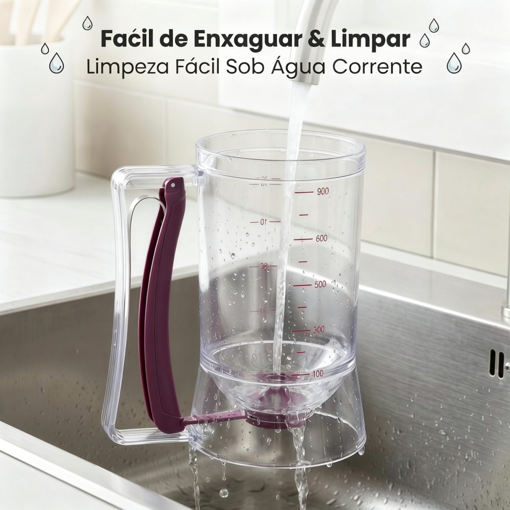 Dosador de Massa 900ml – Porções Iguais Sem Bagunça na Hora de Assar