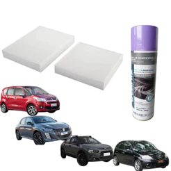 Filtro de Ar Condicionado Citroen C3 2012 até 2020 + Higienizador / CES1906 (par)