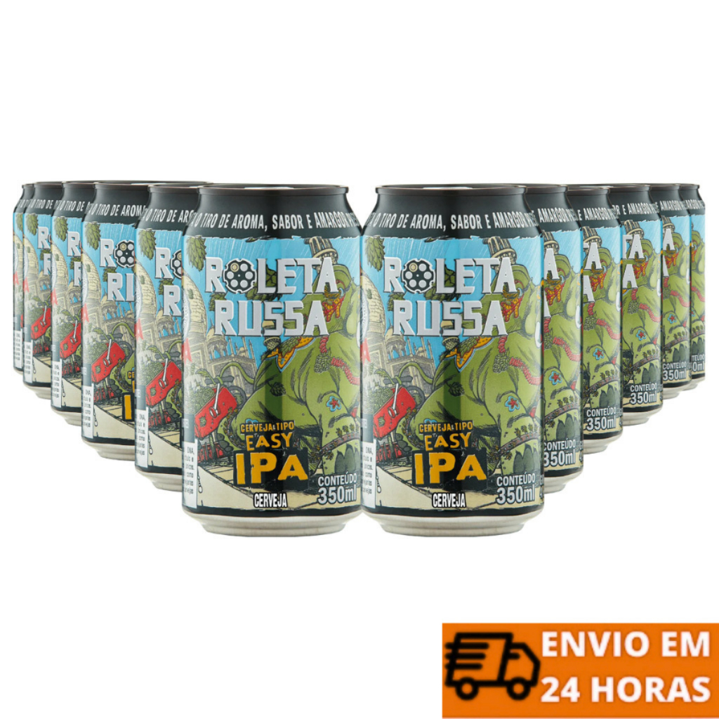 Kit 12 Cervejas Roleta Russa Easy IPA 350ml