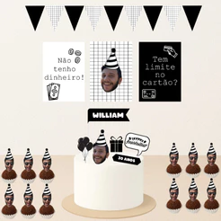 Kit festa rostinho, personalizado com foto