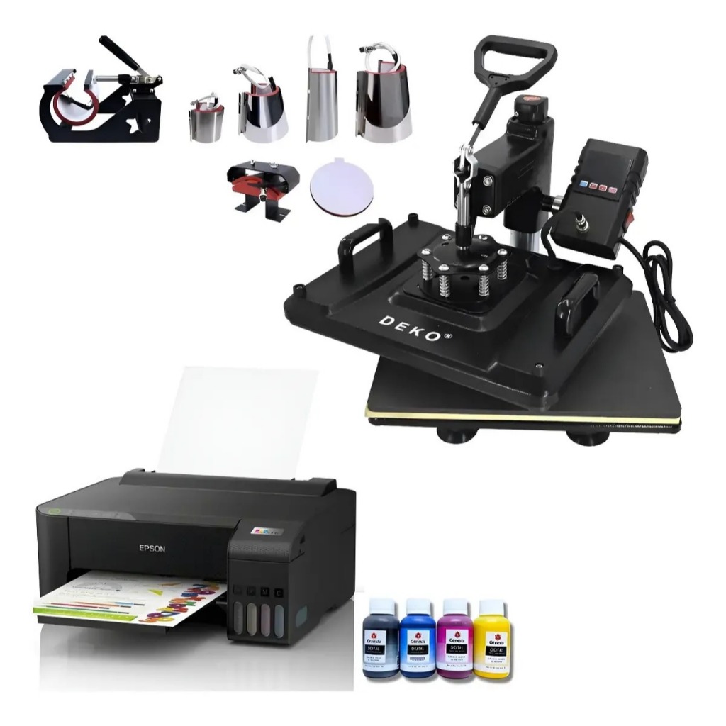 Prensa Térmica 8x1 Sublimação E Impressora L1250 + T Genesis