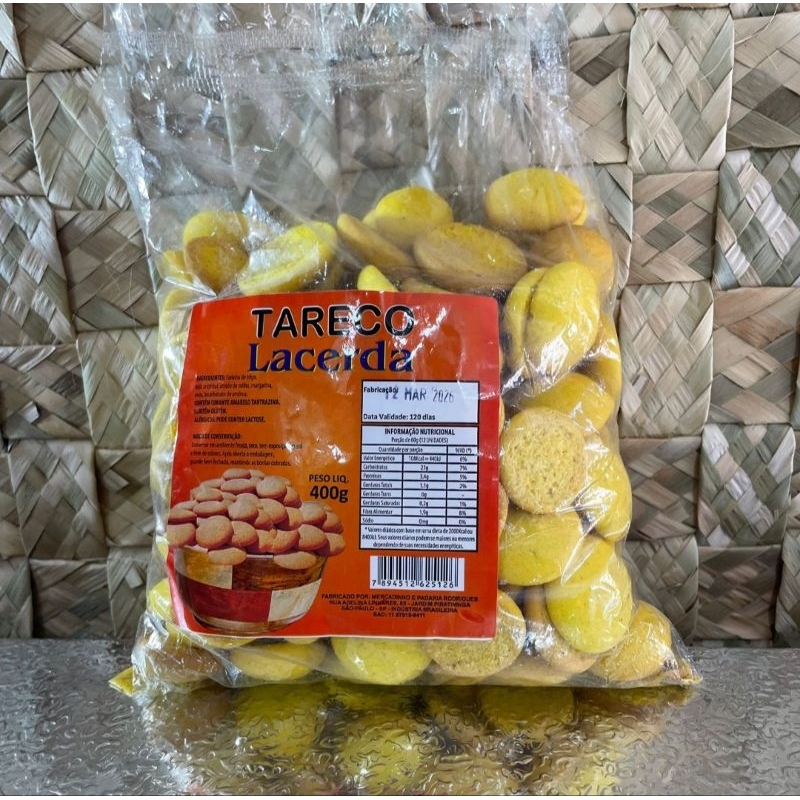 Kit 2x Bolacha Biscoito Tareco Nordestino Lacerda 400g