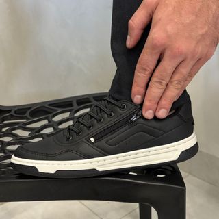 Tênis Casual com Zíper Masculino Unissex Street Original Confortável Sapatenis Premium Calce Fácil