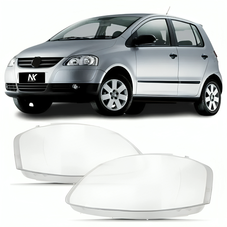 Par/ Un Lente Farol Fox Crossfox 2004 2005 2006 2007 2008 2009 Foco Simples Lentes