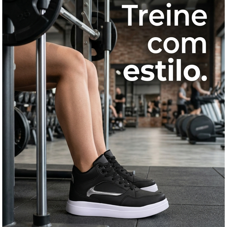 Tênis Botinha Feminino SNEAKERS Academia Caminhada Casual Escola Crossfit