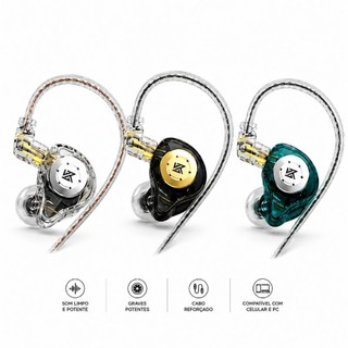 Fones de Ouvido KZ EDX Pro original lacrado profissional som limpo alta qualidade gamer s