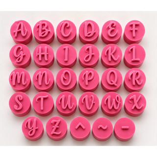 Kit Carimbo Para Brigadeiro Alfabeto Docinhos 26 Letras Massas Confeitaria Aniversario Argila Cerâmica