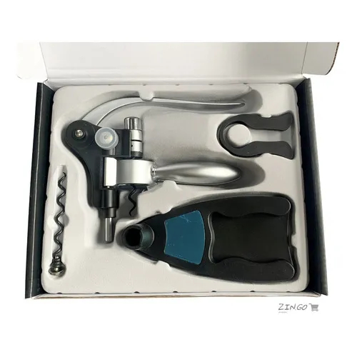 Kit Abridor De Vinho Profissional Saca Rolhas Com Acessórios Luxo e Alta qualidade