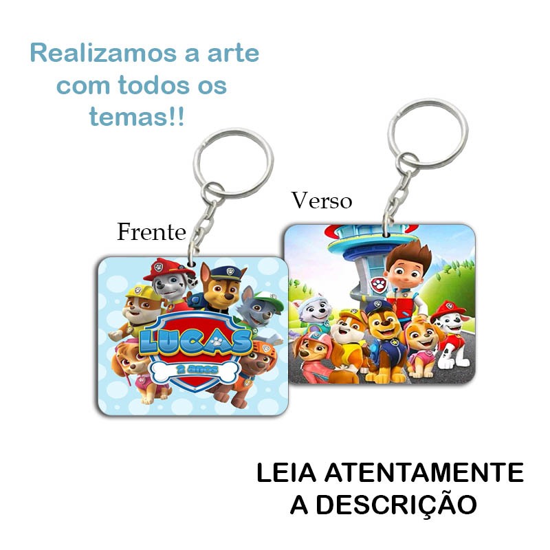 Kit Chaveiros Personalizados MDF Resinado Quadrado | Lembrancinhas para Aniversário, Chá de Bebê e Casamento