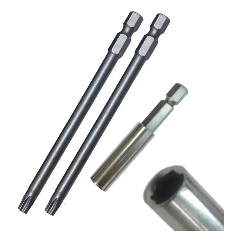 Pontas Bits Torx T30 X 10 Cm + Prolongador P Parafusadeira