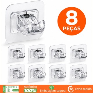 Kit Ganchos adesivos para varão de cortina que não precisa furar suporte de parede Kit Ga…