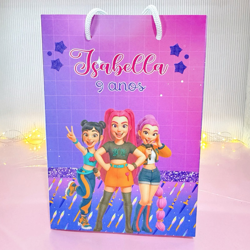 Kit Sacolinhas Personalizadas Guerreiras l MONTE Lembrancinha Festa Infantil