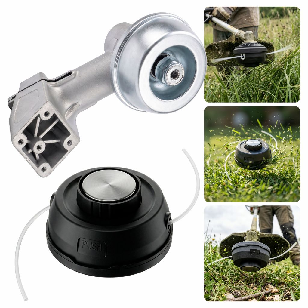 Kit Ponteira Caixa Transmissão + Carretel Nylon Automatico Rosca M10 Para Roçadeira Stihl Fs160/220
