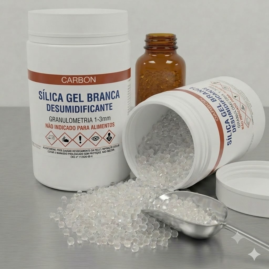 Sílica Gel Branca Desumidificante 1-3mm 1kg