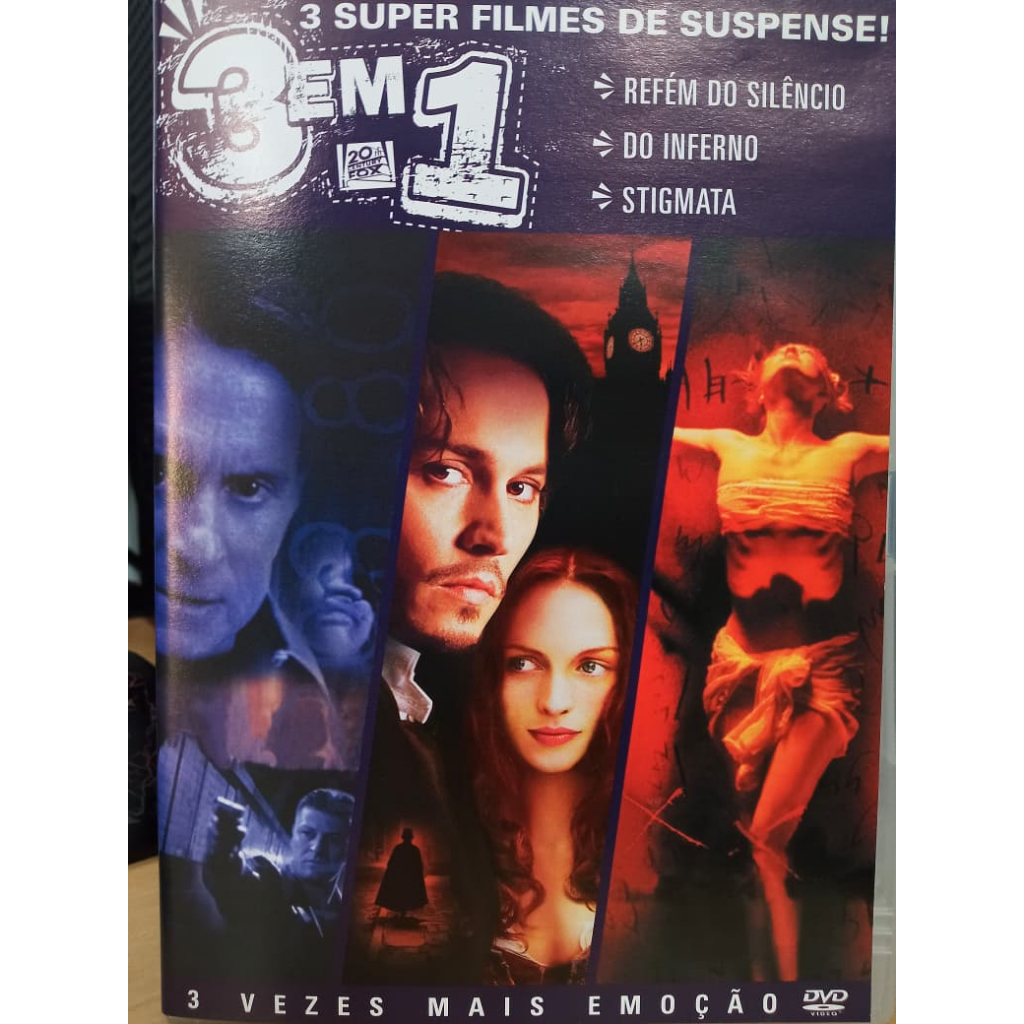 DVD 3 em 1: Refém do Silêncio; Do Inferno; Stigmata