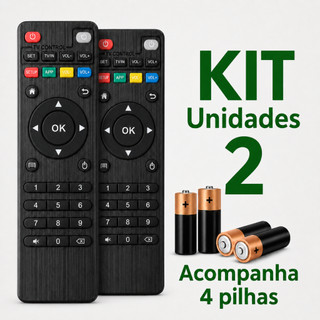 Controles Remotos Para TV Box Inteligente Completo com Pilhas