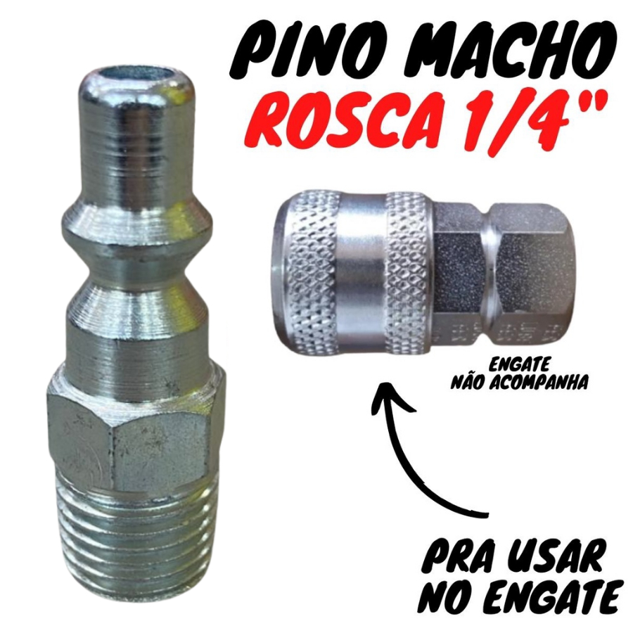 Pino de Engate Rápido Macho 1/4"