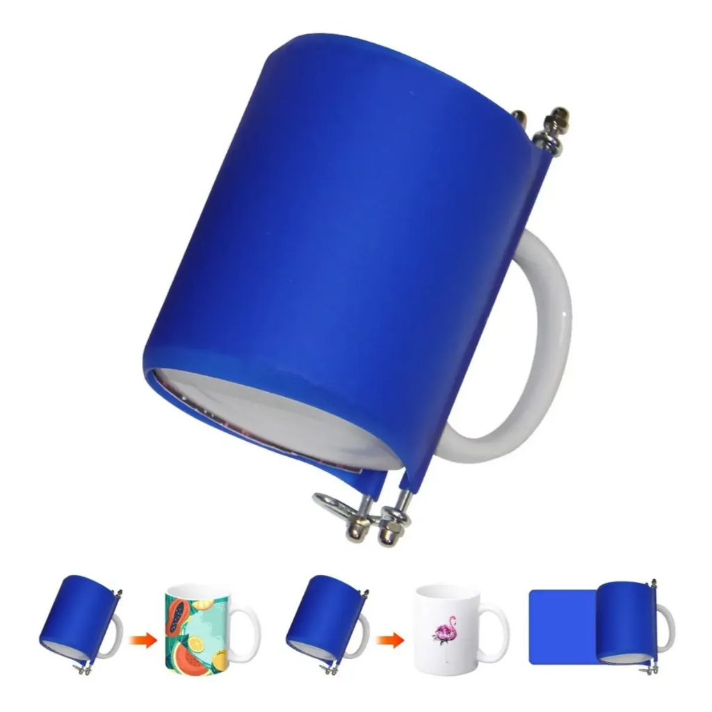 Kit com 2 Mantas de Silicone para Caneca de 11Oz ou 325ml para uso em Forno, Prensa 3D ou Prensa Cilindrica Manual