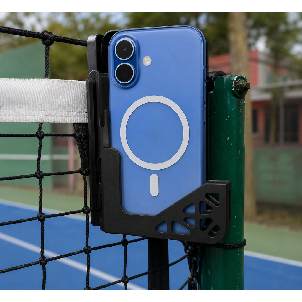 Suporte Celular Rede Beach Tennis Padel Pickleball | Filmagem de Jogos e Treinos