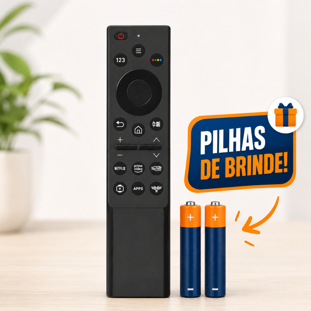 Controle TV Samsung Smart TV 4K Universal Netflix Prime Video Globoplay Roku  TV Plus Compatível