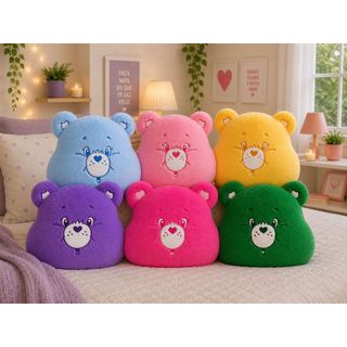 Almofada Ursinho Carinhoso de Pelúcia Super Macia Decorativa Infantil – Várias Cores