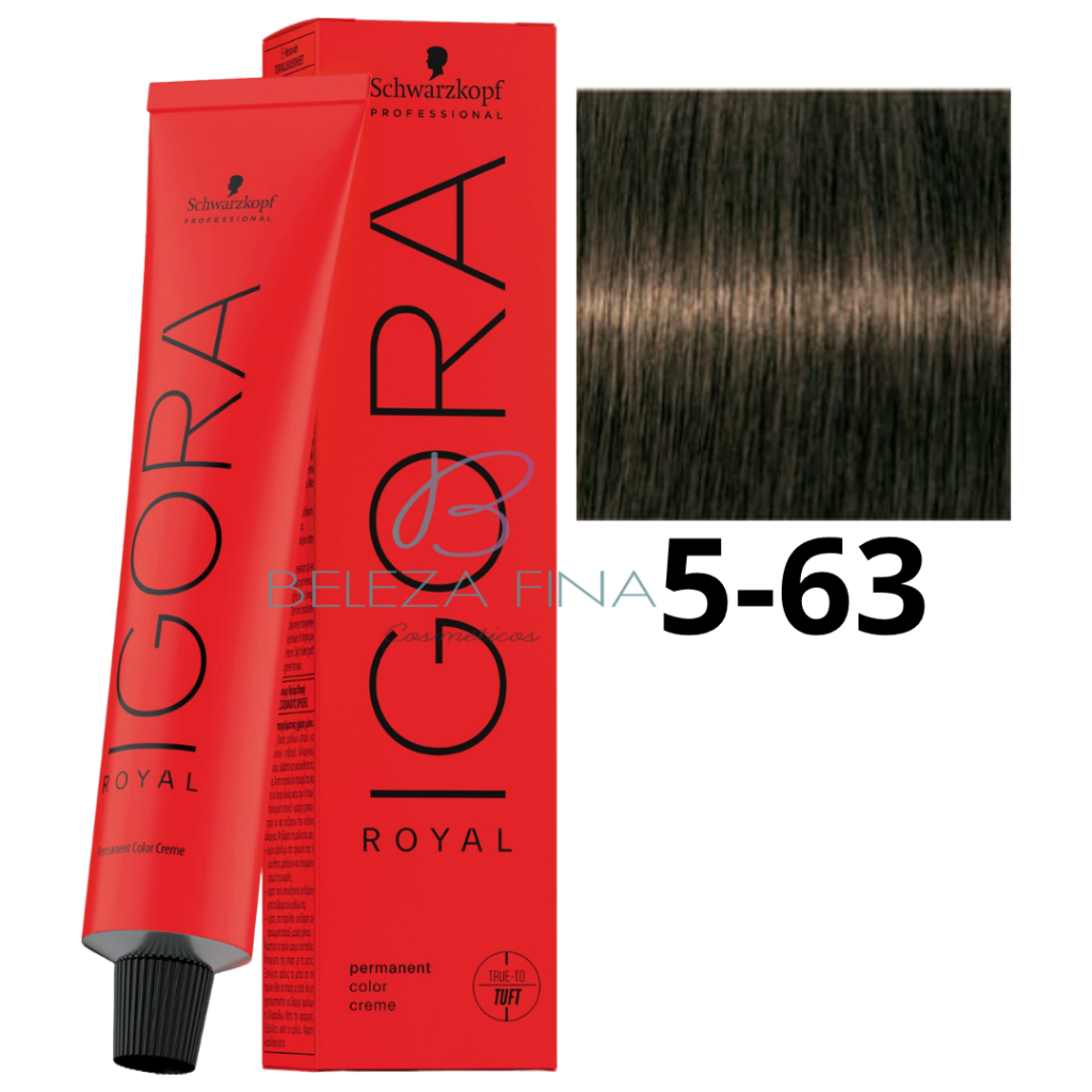 Coloração Schwarzkopf Igora Royal Tintura 5-63 60g CASTANHO CLARO MARROM MATTE