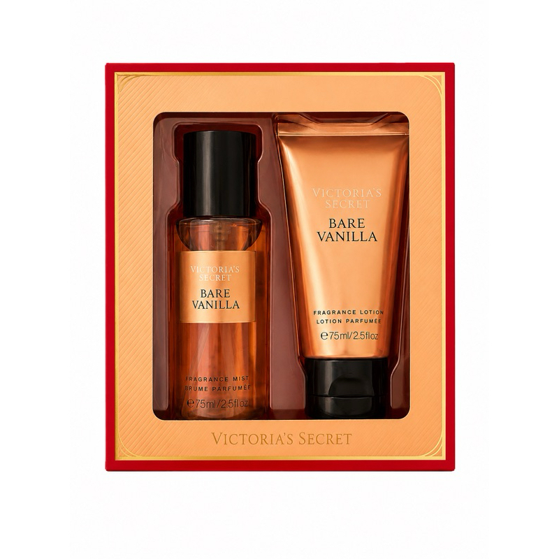 Kit Victoria’s secrets Bare Vanilla Mini Body Splash + Creme Hidratante original.