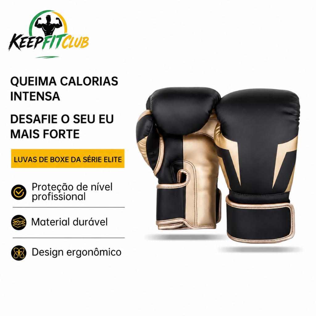 Keepfitclub Luva De Boxe Muay Thai Kickboxing Luvas de boxe profissionais para treino.