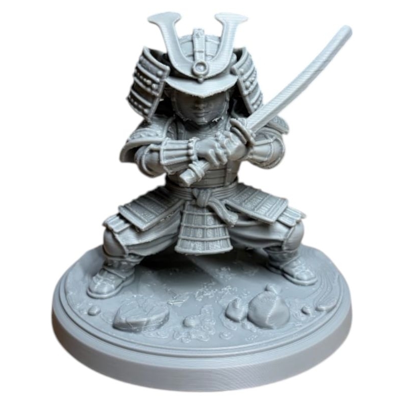 Miniatura Samurai Chibi Estátua Guerreiro Katana Impressão 3D PETG Premium Colecionável Geek Decorativo