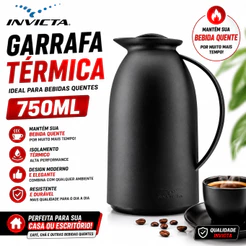 Garrafa Térmica De Café Ideal Para Bebidas Quentes VG 750ml - Invicta