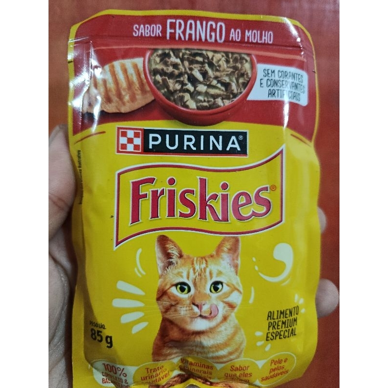 Sachê Friskies Alimento Úmido 85g - Sem Corantes, Nutritivo e balanceado