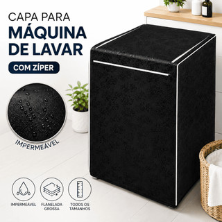 Capa Máquina de Lavar Com Zíper Impermeável Todos Tamanhos e Marcas Electrolux Brastemp Consul Dako