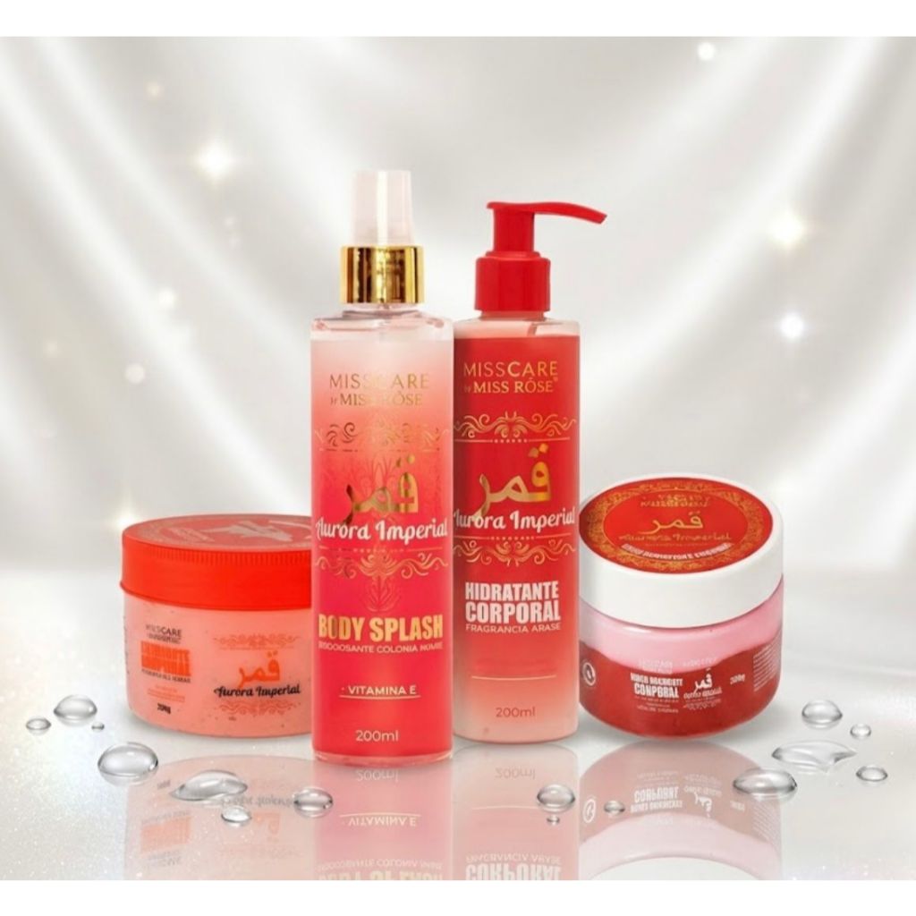 Kit Completo Aurora Imperial Miss Rose Corporal - O Segredo da Beleza Árabe Feminina