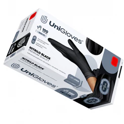 Luva De Procedimento Nitrilo Black Premium Com 100 Unidades UniGloves