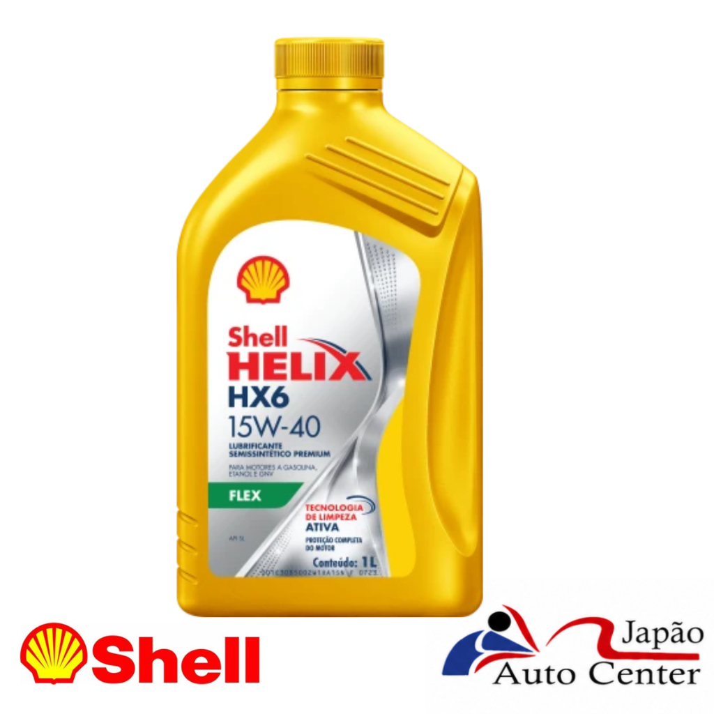 Óleo Lubrificante Shell Helix HX6 Flex SL 15W40 Semissintético 1L