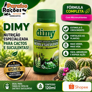 Fertilizante Dimy Para Cactos e Suculentas 120ml | Nutrição Completa