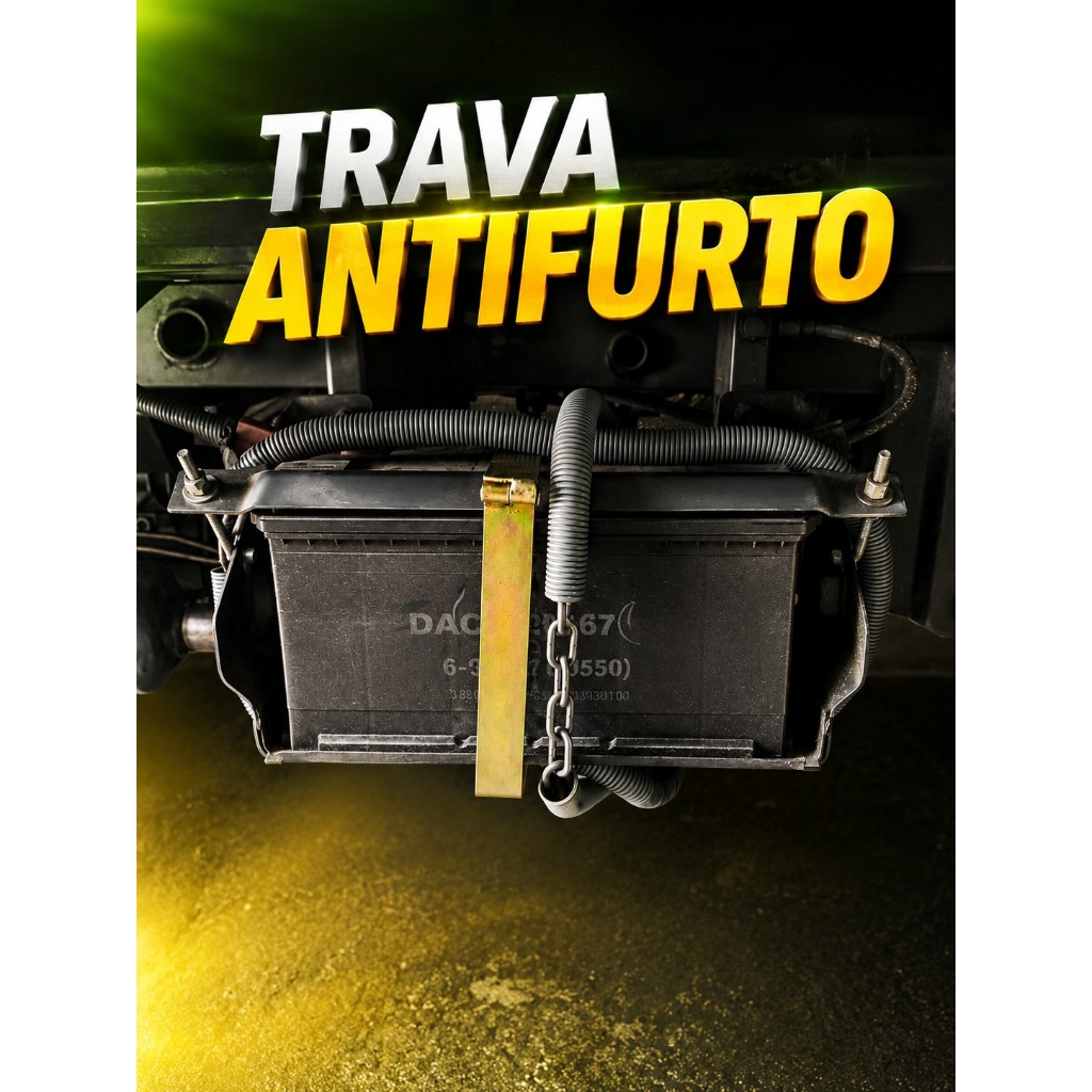 Trava Antifurto para Bateria de Caminhão Hyundai HR Kia Bongo JAC | Segurança Reforçada
