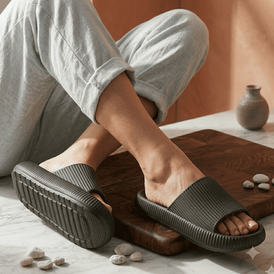 Chinelo nuvem macios sapatos de plataforma antiderrapante confortável