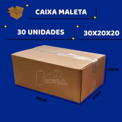 30 Caixas De Papelao 30x20x20 Envios Mudança Cosméticos Ultra Resistente