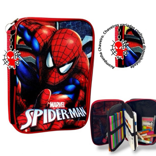 ESTOJO BOX ESCOLAR INFANTIL HOMEM ARANHA ESTOJO BOX HOMEM ARANHA INFANTIL