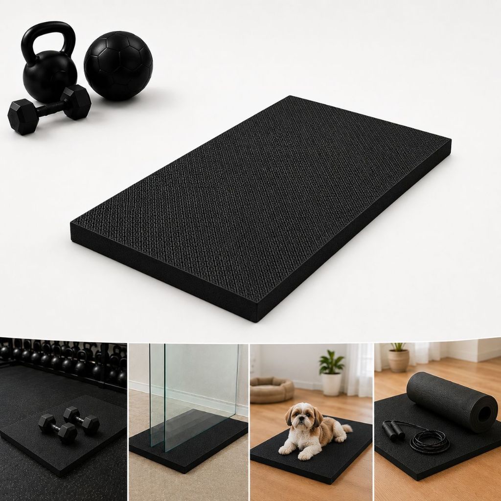 Chapa de eva 50cm x 20cm 20mm treino pet art vidraçaria espelho placa assoalho proteção impacto pet