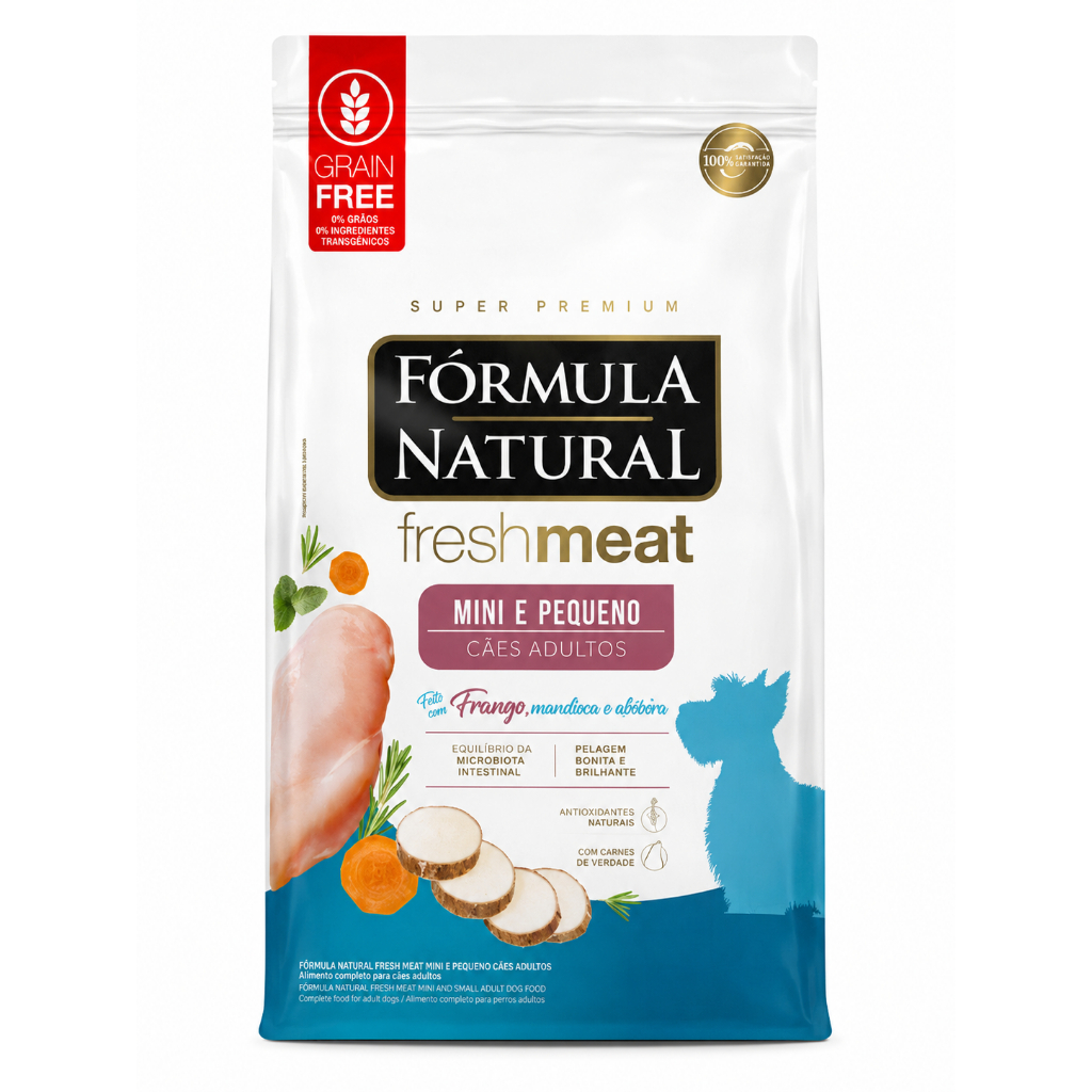 Ração Fórmula Natural Fresh Meat Adultos Mini e Pequeno 2,5kg