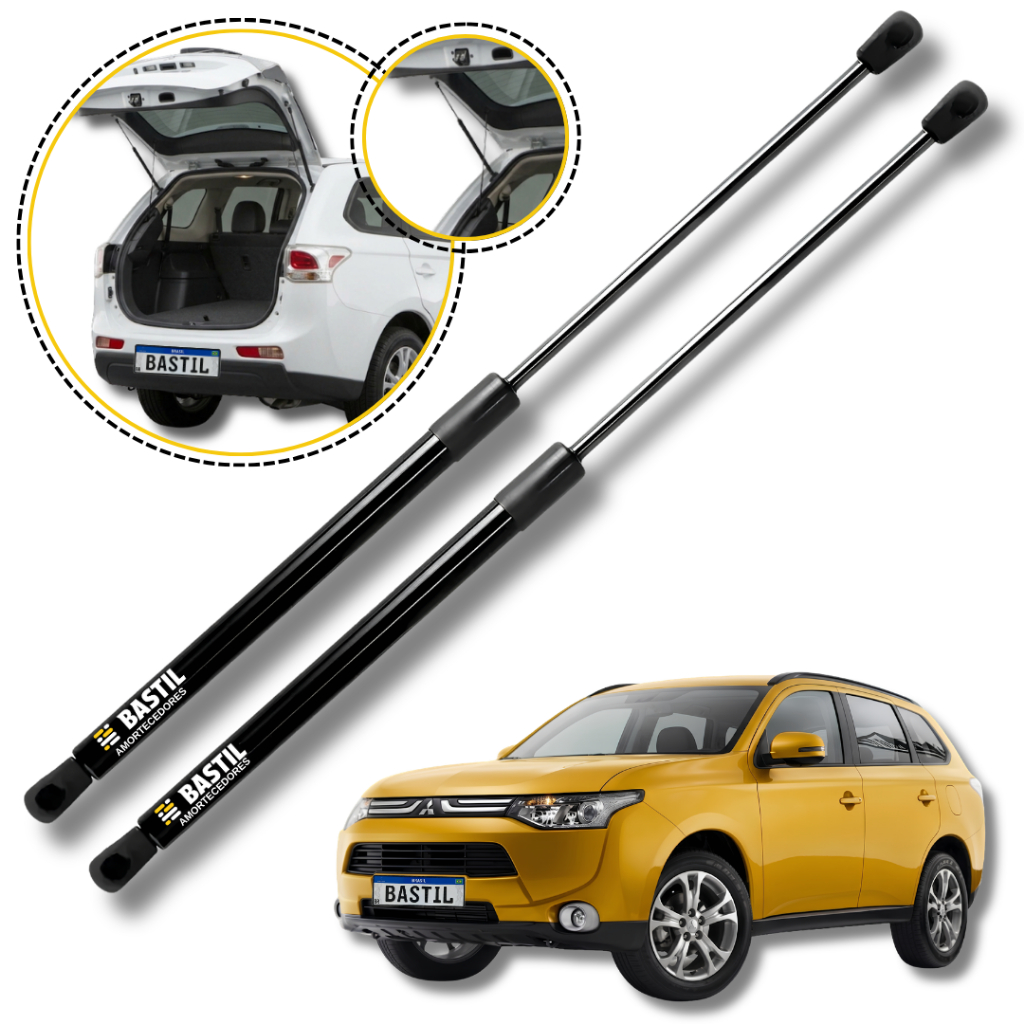 Par Amortecedor Pistão Mola A Gás Porta Malas Tampa Traseira Outlander 2012 A 2021